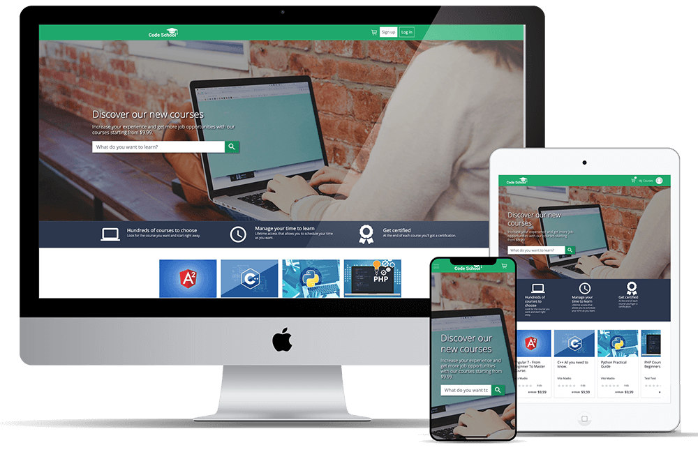 Code School mockup